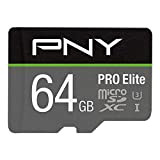 PNY PRO Elite Carte mémoire microSDXC 64 Go + Adaptateur SD, Vitess de Lecture jusqu'à 100 Mo/s, Vitesse d'écriture jusqu'à ...