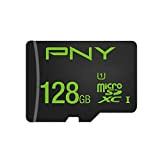 PNY SDU128HIGPER-1-EF Carte Mémoire MicroSDXC High Performance 128 Go Classe 10 UHS-1 U1 100Mb/s avec Adaptateur [Nouvelle Version]