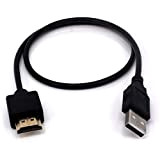POFET Yilan Câble USB 2.0 vers HDMI, Chargeur de câble USB mâle vers HDMI, 0,5 m, câble répartiteur