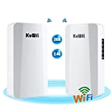 Pont WiFi Exterieur, KuWFi Point d'accès WiFi 300Mbps, Point d'accès sans Fil avec Port Gigabit RJ45 IP65 étanche, Distance de ...