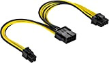 Poppstar - Câble rallonge pour CPU 8-pin vers 8 (6+2) +4-pin (Longueur 20 cm) Câble d'extension et pour Alimentation ATX ...