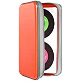 Porte-CD Portefeuille CD Portefeuille DVD Binder DVD Organisateur Sac de rangement en plastique dur 80 Capacité Portable orange, stockage de ...