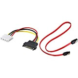 PremiumCord Adaptateur d'alimentation SATA mâle Molex 5.25 Femelle 17 cm & Câble de données SATA 1, 5/3, 0 Gbit/s - ...