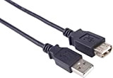 PremiumCord Rallonge USB 2.0, Câble de Données Jusqu'à 480 Mbit/S, Câble de Charge, USB 2.0 Type A Femelle vers Mâle, ...