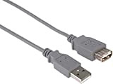 PremiumCord Rallonge USB 2.0, Câble de Données Jusqu'à 480 Mbit/S, Câble de Charge, USB 2.0 Type A Femelle vers Mâle, ...