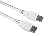PremiumCord Rallonge USB 3.0, câble de données SuperSpeed jusqu'à 5 Gbit/S, câble de Charge, USB 3.0 Type A Femelle vers ...