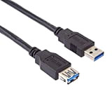 PremiumCord Rallonge USB 3.0 SuperSpeed avec câble de transfert de données jusqu'à 5 Gbit/s, câble de charge USB 3.0 type ...