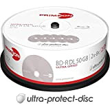 Primeon BD-R DL 50 Go/2-8x Cakebox (25 disques) Ultra Protect-Disc Surface argenté