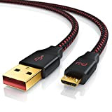 Primewire - Câble de Recharge Rapide microUSB B vers USB A de 5 m - Revêtement tressé - Optimisé pour ...