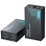 PW-DT236 HDMI Extender sur IP 150m/492ft Transmission via Cat5e/6/7/8 Prise en Charge du Câble Réseau Loopout Local et Transmission 1 ...