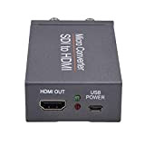 Queen.Y Convertisseur SDI vers HDMI 3G- SDI HD- Adaptateur SDI vers HDMI (avec Alimentation) Affichage de Transmission de Signal Rapide ...