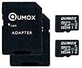 QUMOX 2pcs Pack 16GB Micro SD Memory Card Class 10 UHS-I 16 GB 16Go Go Carte memoire HighSpeed Write Speed ...