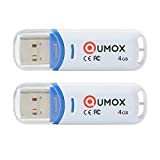 QUMOX 2X 4GO 4 Go GB Pen Drive Cle USB 2.0 Lecteurs Memoire Flash Stick Bleu/Blanc