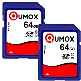QUMOX 2X 64Go 40Mo/s SDXC 64 Go Class 10 Carte Mémoire