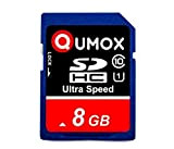 QUMOX 8Go Class 10 UHS-I (U1) Cartes mémoire SD SDHC