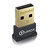 QUMOX Adaptateur USB clé Bluetooth 4.0/Dongle Bluetooth, émetteur et récepteur pour Windows 10/8.1/8/7/Vista, Plug and Play Compatible avec Windows 7 ...