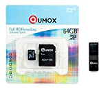 QUMOX Carte mémoire Micro SD 64 Go Class 10 UHS-I 64 Go avec OTG Lecteur USB