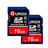 QUMOX SD HC 16 Go 16Go SDHC Class 10 UHS-I Secure Digital 16GB Carte Mémoire HighSpeed Write Speed 20MB/s Read ...