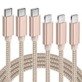 Quntis Lot 3 Nylon Câble USB C vers Lightning Charge iPhone Rapide MFi Certifié 2M, Chargeur Lightning USB C pour ...