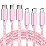 Quntis Lot de 3 Câble USB C Lightning Charge iPhone Rapide MFi Certifié 2M Chargeur Lightning USB C Nylon pour ...