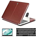 QYiD Coque pour Macbook Pro 15 Retina A1398, Laptop Folio Cuir PU Housse avec Couverture de Clavier & Protection d'écran ...