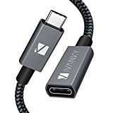 Rallonge USB C, iVANKY Câble extension Type C mâle à Femelle [Thunderbolt 3 Compatible], Supporte Chargement/synchronisation/vidéo 4K, pour MacbookPro2017,SamsungS20/S10,Huawei Mate30/P30 Pro - 1m