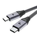 RAMPOW Câble USB C vers USB C 2m - Câble USB Type C Charge Rapide 60W Power Delivery Nylon Tressé ...