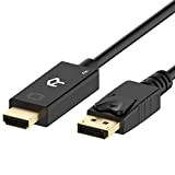 Rankie Câble DisplayPort vers HDMI, Résolution 4K, 1,8 m, Noir