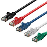 Rankie Câble réseau Ethernet, RJ45 Cat6 Patch, 3m, Lot de 5