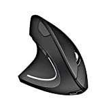 Ranuw Left-Handed Mouse Rechargeable Ergonomic Vertical Mice with USB Receiver for PC