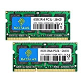 Rasalas DDR3 16GB Kit (2x8GB) DDR3 1600MHz PC3L-12800S Non ECC Unbuffered 1.35V CL11 2Rx8 Dual Rank SODIMM Laptop Memory Ram