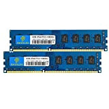 Rasalas Lot de 2 modules de mémoire RAM PC3-10600U DDR3 10600 1333 MHz PC3-10600 4 Go 2Rx8 240 Broches UDimm ...