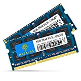 Rasalas Mémoire RAM SODIMM 8 Go PC3-12800 DDR3L 1600 MHz RAM RAM SODIMM 4 Go 2Rx8 PC3L-12800S DDR3 1600 1,35 ...