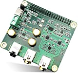 Raspberry Pi ES9038Q2M HiFi DAC Pro Hat Carte Audio PCM DSD Haute résolution sans Perte pour Raspberry Pi 4 3B ...