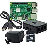 Rasppishop Raspberry Pi 3 B Bundle avec bloc d'alimentation, boîtier, câble HDMI et carte SD avec autocollant