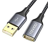 RAVIAD Câble Rallonge USB 2.0 2M, Câble Extension USB 2.0 Mâle A vers Femelle A Nylon Tressé Compatible pour Clé ...