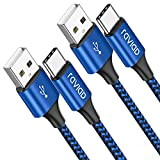 RAVIAD Câble USB C [2M, Lot de 2], Cable USB C Charge Rapide Nylon Tressé 3A Chargeur Type C pour ...