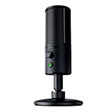 Razer Seiren X Microphone de Streaming USB de qualité Professionnelle avec Support Anti-Chocs intégré Motif Supercardiode Aluminium anodisé Noir Classique