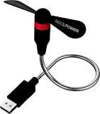 RealPower Mini Ventilateur USB Noir (Ventilateur USB Flexible)
