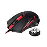 Redragon M601 Wired Gaming Mouse, Ergonomic, Programmable 6 Buttons, 3200 DPI with Red LED Mouse for Windows PC Games - ...