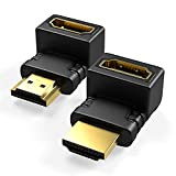 Redstar24 HDMI coudé 90° & 270° | HDMI Coude Adaptateur | HDMI Type A Femelle et mâle | Connecteur HDMI ...