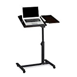 Relaxdays Table ordinateur portable hauteur réglable XL HxlxP: 95 x 60 x 40 cm bois ébène support laptop netbook avec ...
