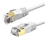 Reulin 1M Cat 7A Câble de Réseau Ethernet Ultra Mince - Vitesse jusqu'à 40Gbs-1000MHz Compatible Avec Cat5 Cat5e Cat6 CAT6a ...