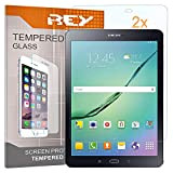 REY [Lot de 2] Verre Trempé pour Samsung Galaxy Tab S2 9,7", Protecteur d'écran qualité supérieure