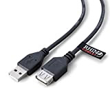 Rhinocables Câble rallonge USB 2.0 Type A mâle/Femelle Noir 12cm