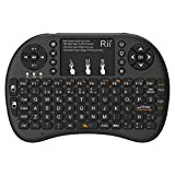Rii Mini i8+ Mini clavier ergonomique rétroéclairé avec souris Touchpad intégré -