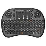 Rii Mini i8+ V2 sans fil + câble Rii OTG F1 – Mini clavier rétro-éclairé avec souris tactile et bouton ...