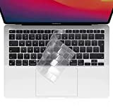 RKINC Protection Clavier Compatible pour 2018-2020 MacBook Pro 13 Pouces Retina (Modèle: A2159 A1706 A1989), AZERTY EU-Layout, TPU Clair