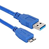 Rodi Câble USB, A/B Micro Professionnel 1m/1,5m Bleu Cordon USB pour Imprimante pour Ordinateur pour Disque Dur pour PC(1m)