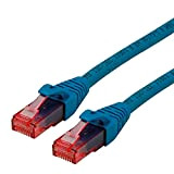 ROLINE Cordon LAN Cat 6 Component Level | Câble réseau UTP Ethernet avec connecteur RJ45 | bleu 1 m